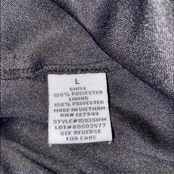 Emma & Michele sheer flutter dress L black w/white polka dot - Picture 6 of 6